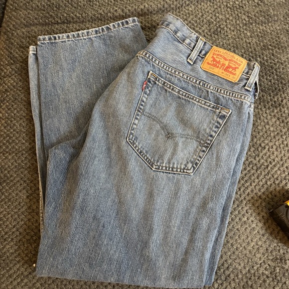 Levi's 569 Loose Straight 38x30‎ Blue Jeans Vintage Classic Baggy Wide Leg - Picture 1 of 9